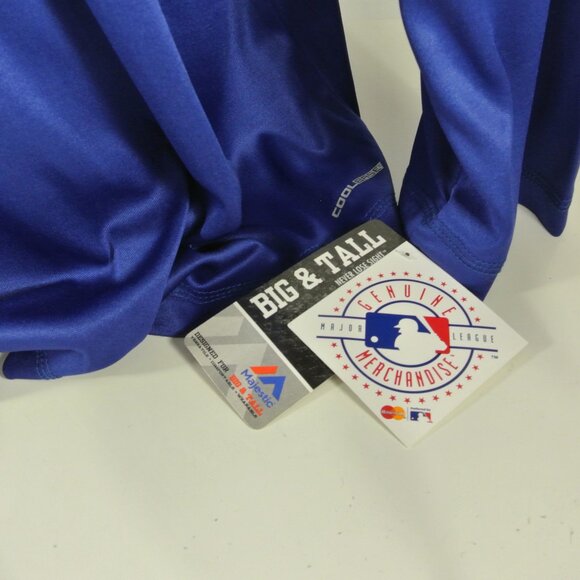 TORONTO BLUE JAYS Long Sleeved Polo Shirt Majestic Size 3XLT Big & Tall NWT - Picture 3 of 7